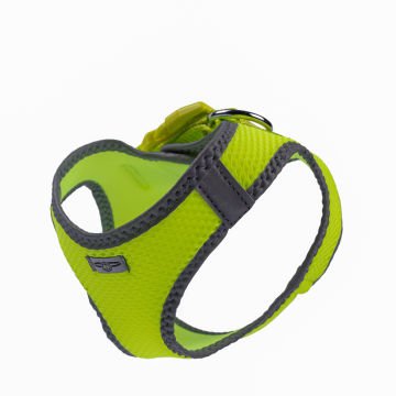 Doggie Havalı Dokumadan Reflektör Serisi El Yapımı Küçük Irk Köpek Göğüs Tasması 2XS 26-30cm - Yellow