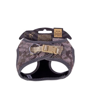 Doggie Havalı Dokumadan Reflektör Serisi El Yapımı Küçük Irk Köpek Göğüs Tasması 3XS 22-26cm - Camo