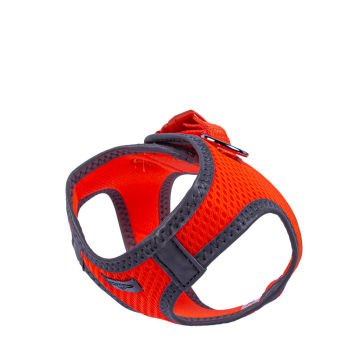 Doggie Havalı Dokumadan Reflektör Serisi El Yapımı Küçük Irk Köpek Göğüs Tasması 3XS 22-26cm - Orange