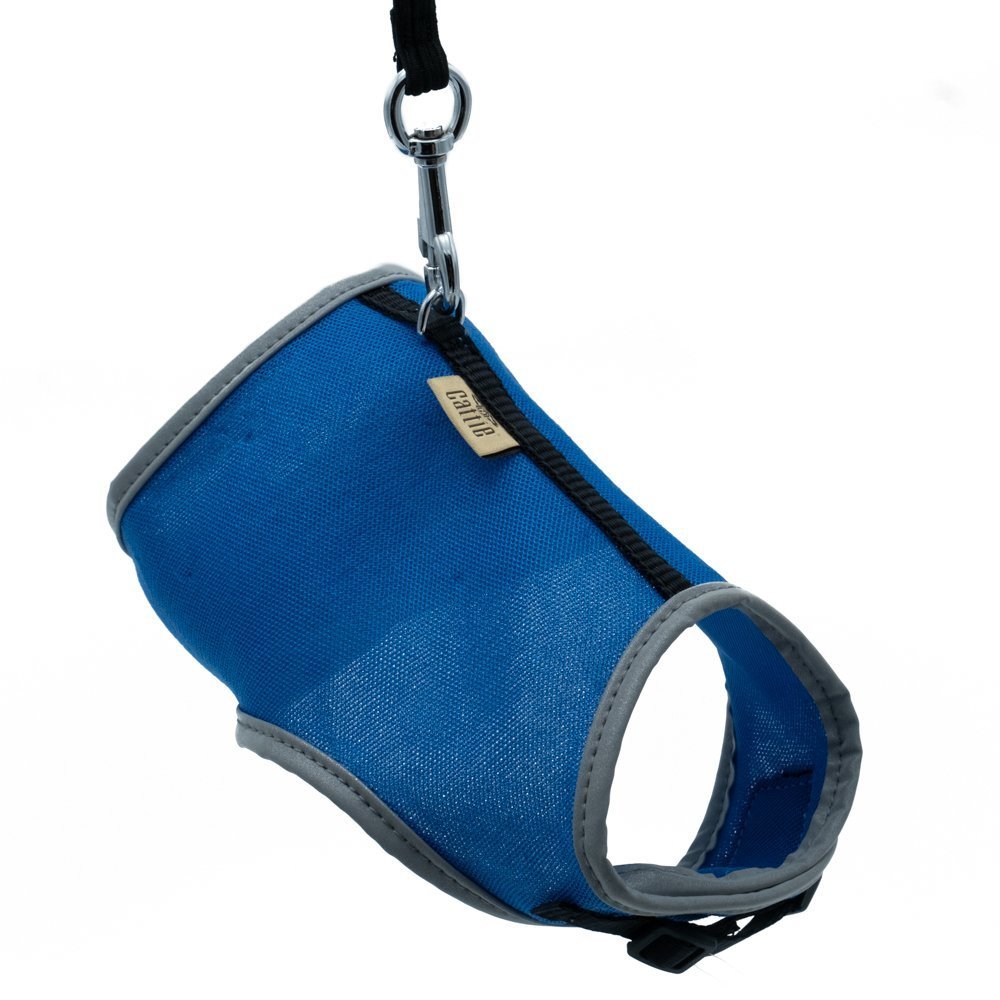 Cattie Havalı Dokumadan El Yapımı Kedi Göğüs & Gezdirme Takımı 1x25-35cm - Royal Blue