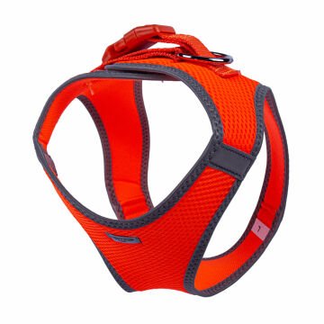 Doggie Havalı Dokumadan Reflektör Serisi El Yapımı Küçük Irk Köpek Göğüs Tasması L 42-48cm - Orange