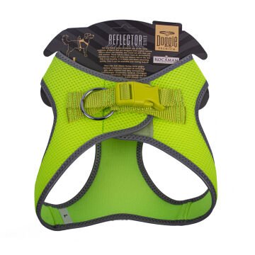 Doggie Havalı Dokumadan Reflektör Serisi El Yapımı Küçük Irk Köpek Göğüs Tasması L 42-48cm - Yellow