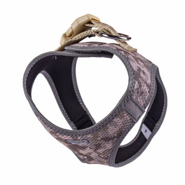 Doggie Havalı Dokumadan Reflektör Serisi El Yapımı Küçük Irk Köpek Göğüs Tasması M 38-44cm - Camo