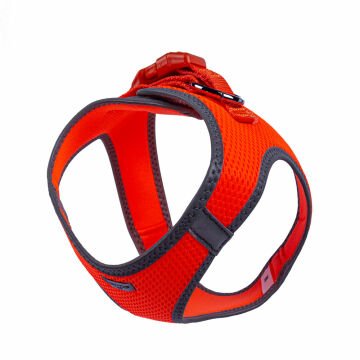 Doggie Havalı Dokumadan Reflektör Serisi El Yapımı Küçük Irk Köpek Göğüs Tasması M 38-44cm - Orange