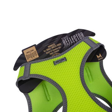 Doggie Havalı Dokumadan Reflektör Serisi El Yapımı Küçük Irk Köpek Göğüs Tasması M 38-44cm - Yellow