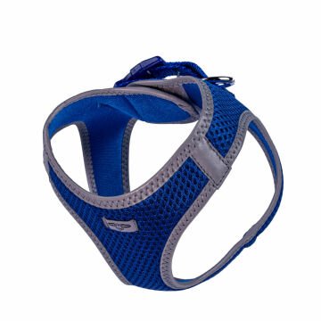 Doggie Havalı Dokumadan Reflektör Serisi El Yapımı Küçük Irk Köpek Göğüs Tasması S 32-38cm - Blue