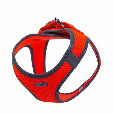 Doggie Havalı Dokumadan Reflektör Serisi El Yapımı Küçük Irk Köpek Göğüs Tasması S 32-38cm - Orange