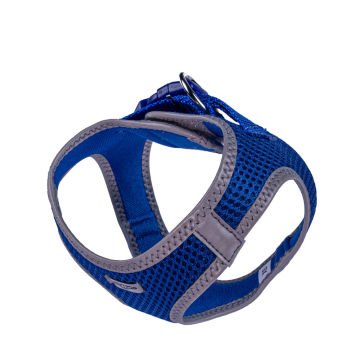 Doggie Havalı Dokumadan Reflektör Serisi El Yapımı Küçük Irk Köpek Göğüs Tasması XS 30-34cm - Blue