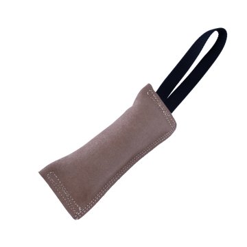 Doggie Eğitim Serisi Gerçek Süet Deriden El Yapımı Köpek Isırma Yastığı 6x25 cm - Beige