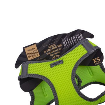 Doggie Havalı Dokumadan Reflektör Serisi El Yapımı Küçük Irk Köpek Göğüs Tasması XS 30-34cm - Yellow