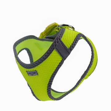 Doggie Havalı Dokumadan Reflektör Serisi El Yapımı Küçük Irk Köpek Göğüs Tasması XS 30-34cm - Yellow