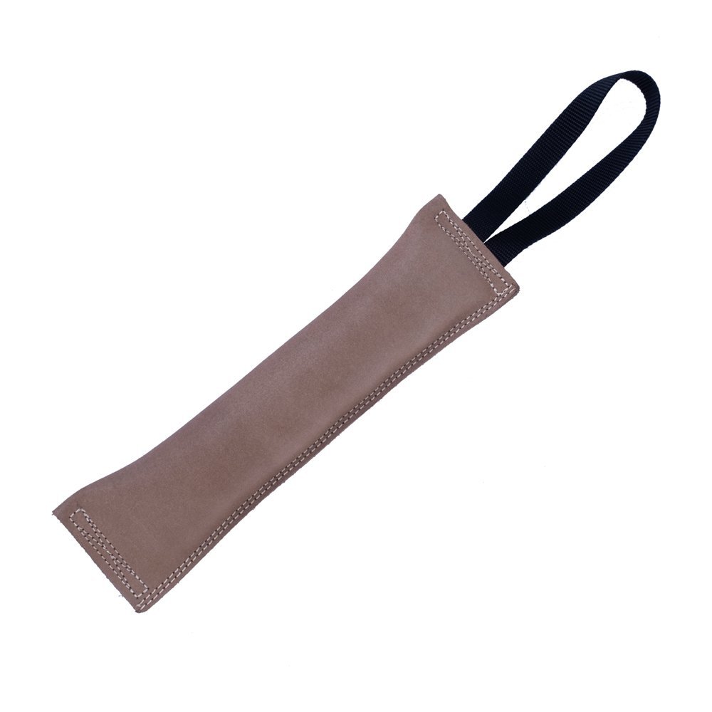 Doggie Eğitim Serisi Gerçek Süet Deriden El Yapımı Köpek Isırma Yastığı 6x30 cm - Beige