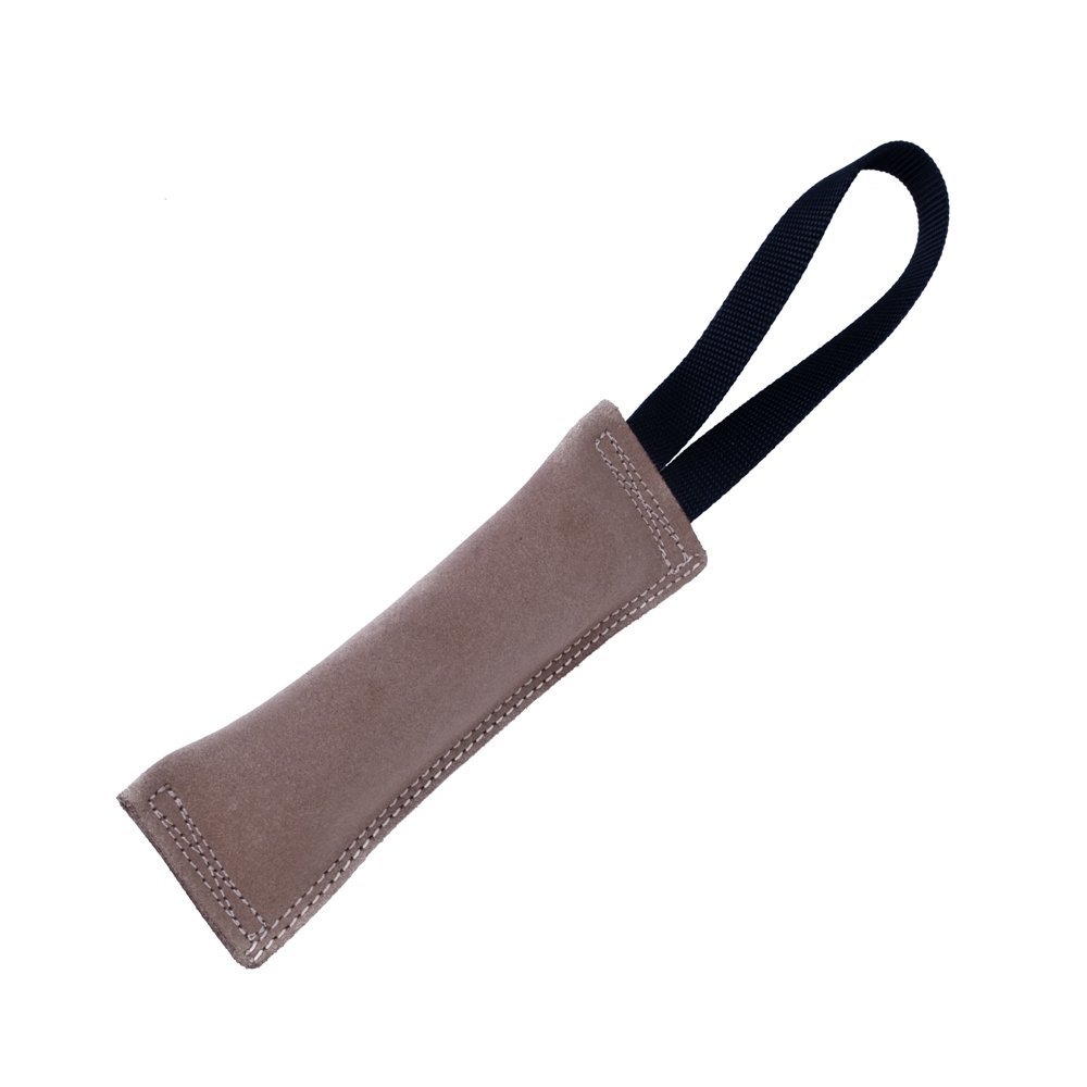 Doggie Eğitim Serisi Gerçek Süet Deriden El Yapımı Köpek Isırma Yastığı 5x20 cm - Beige