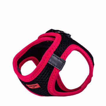Doggie Havalı Dokumadan Neon Serisi El Yapımı Küçük Irk Köpek Göğüs Tasması 2XS 26-30cm - Pink
