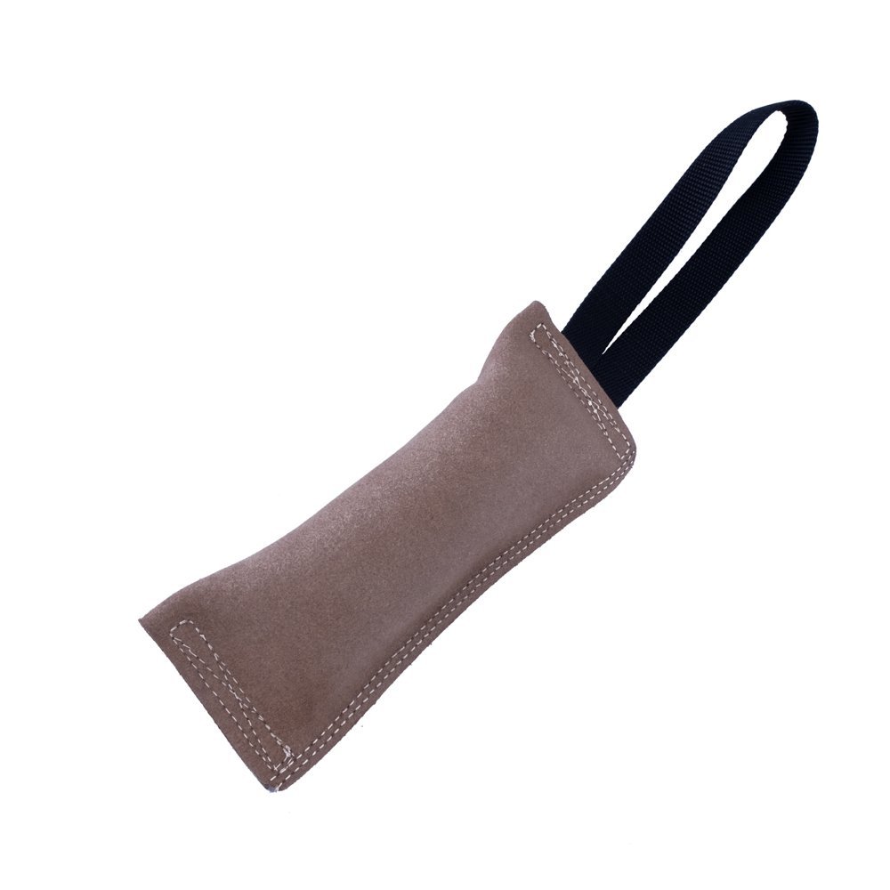 Doggie Eğitim Serisi Gerçek Süet Deriden El Yapımı Köpek Isırma Yastığı 6x20 cm - Beige