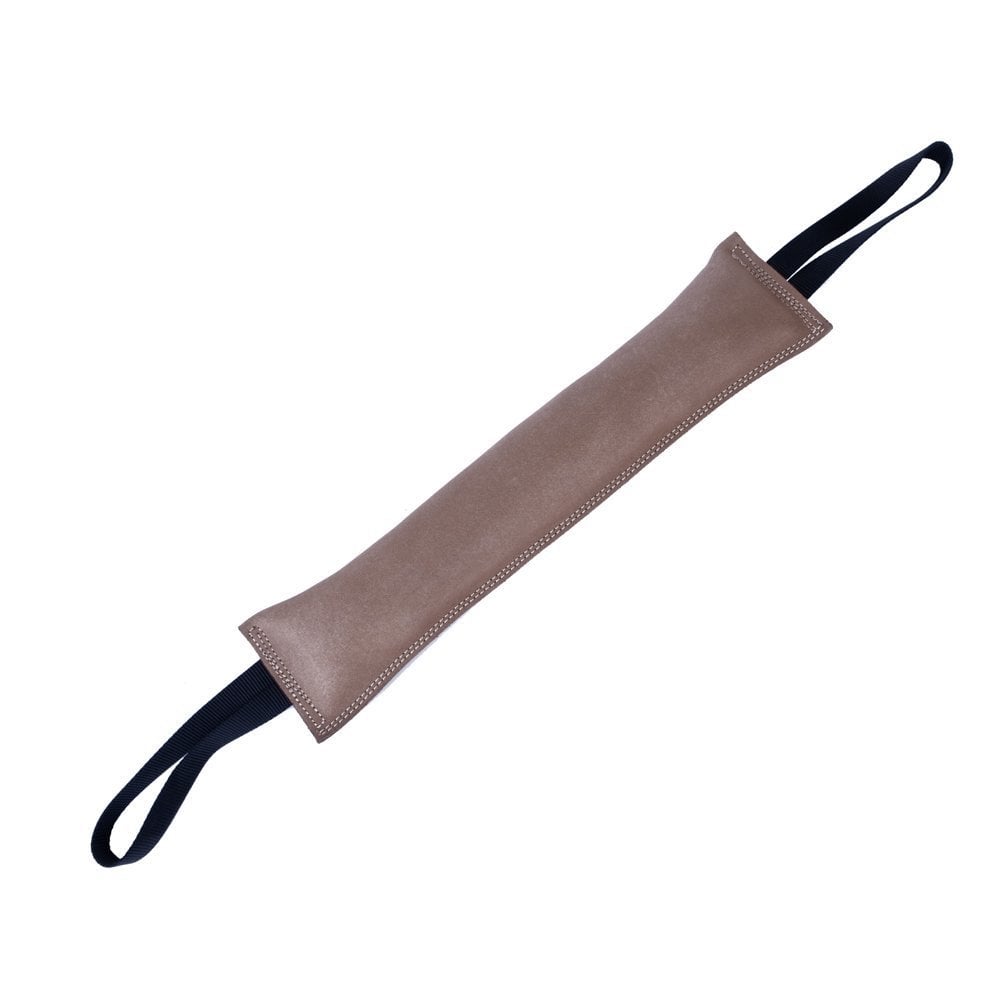 Doggie Eğitim Serisi Gerçek Süet Deriden El Yapımı Köpek Isırma Yastığı 8x45 cm - Beige