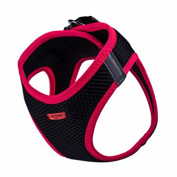 Doggie Havalı Dokumadan Neon Serisi El Yapımı Küçük Irk Köpek Göğüs Tasması L 42-48cm - Pink