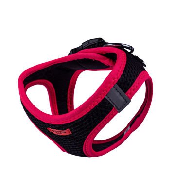 Doggie Havalı Dokumadan Neon Serisi El Yapımı Küçük Irk Köpek Göğüs Tasması XS 30-34cm - Pink