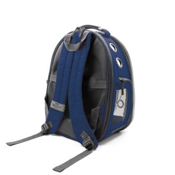 Doggie&Cattie Yeni Fileli Taşıma Sırt Çantası Navy Blue