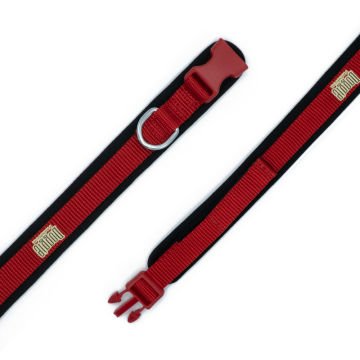 Doggie Havalı Dokumadan El Yapımı Köpek Boyun Tasması 2x35-45cm - Red