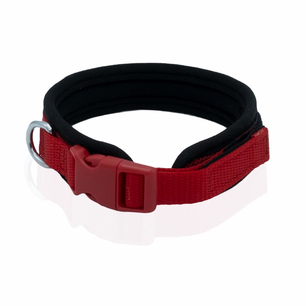 Doggie Havalı Dokumadan El Yapımı Köpek Boyun Tasması 1,5x30-40cm - Red