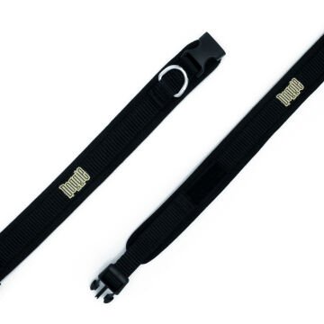 Doggie Havalı Dokumadan El Yapımı Köpek Boyun Tasması 1,5x30-40cm - Black