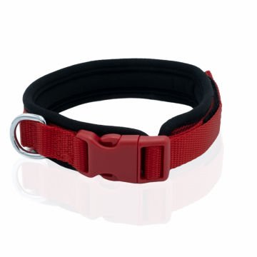 Doggie Havalı Dokumadan El Yapımı Köpek Boyun Tasması 2,5x40-50cm - Red