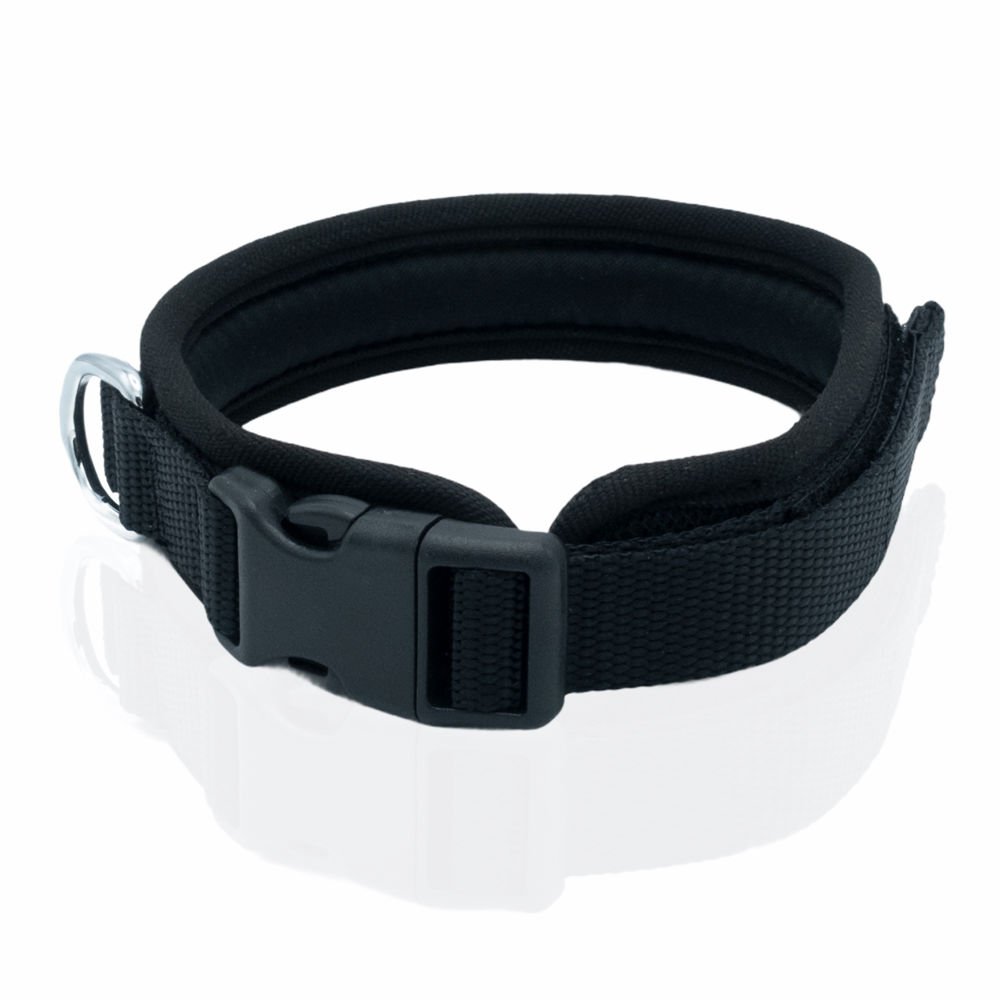 Doggie Havalı Dokumadan El Yapımı Köpek Boyun Tasması 2,5x40-50cm - Black