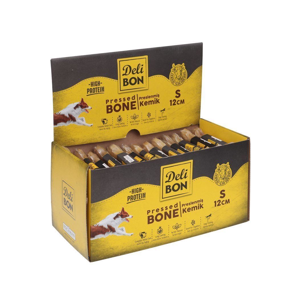 Delibon Kutulu Vakumlu Kemik 12cm 42adet - Natural
