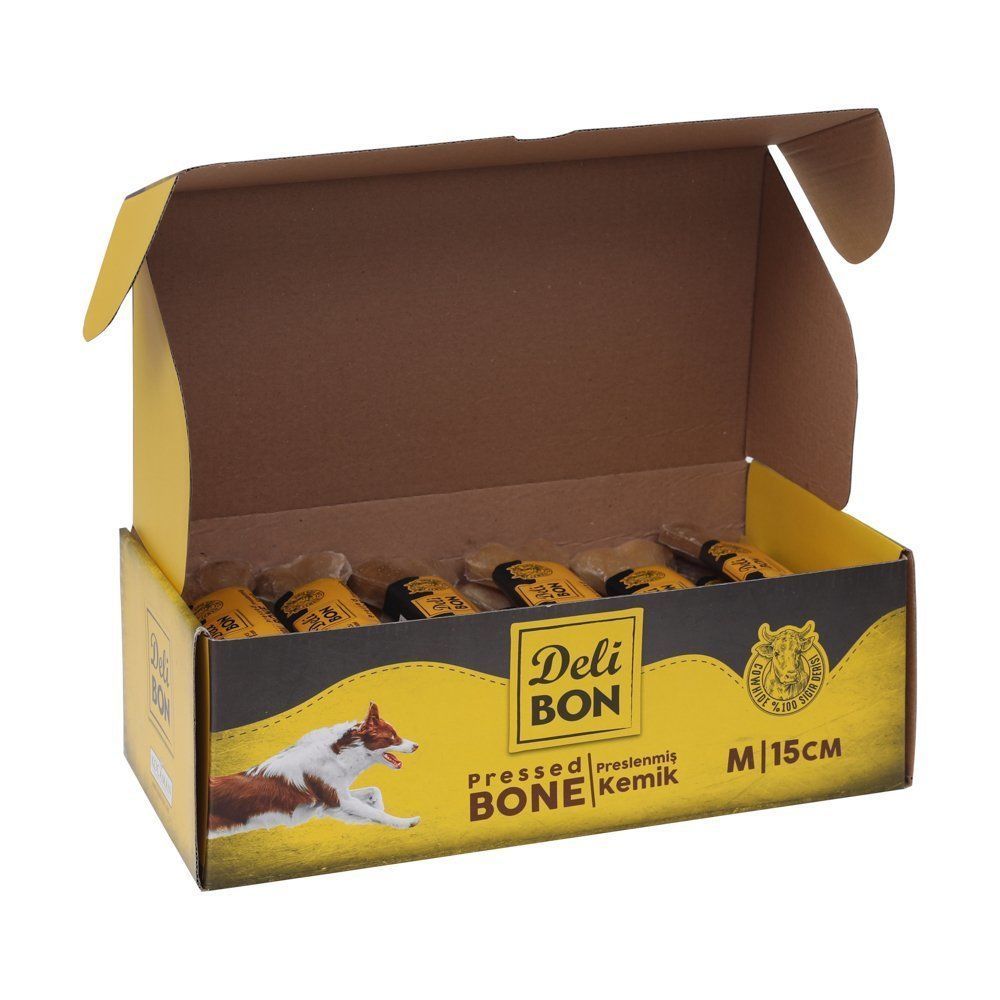 Delibon Kutulu Vakumlu Kemik 15cm 24adet - Natural