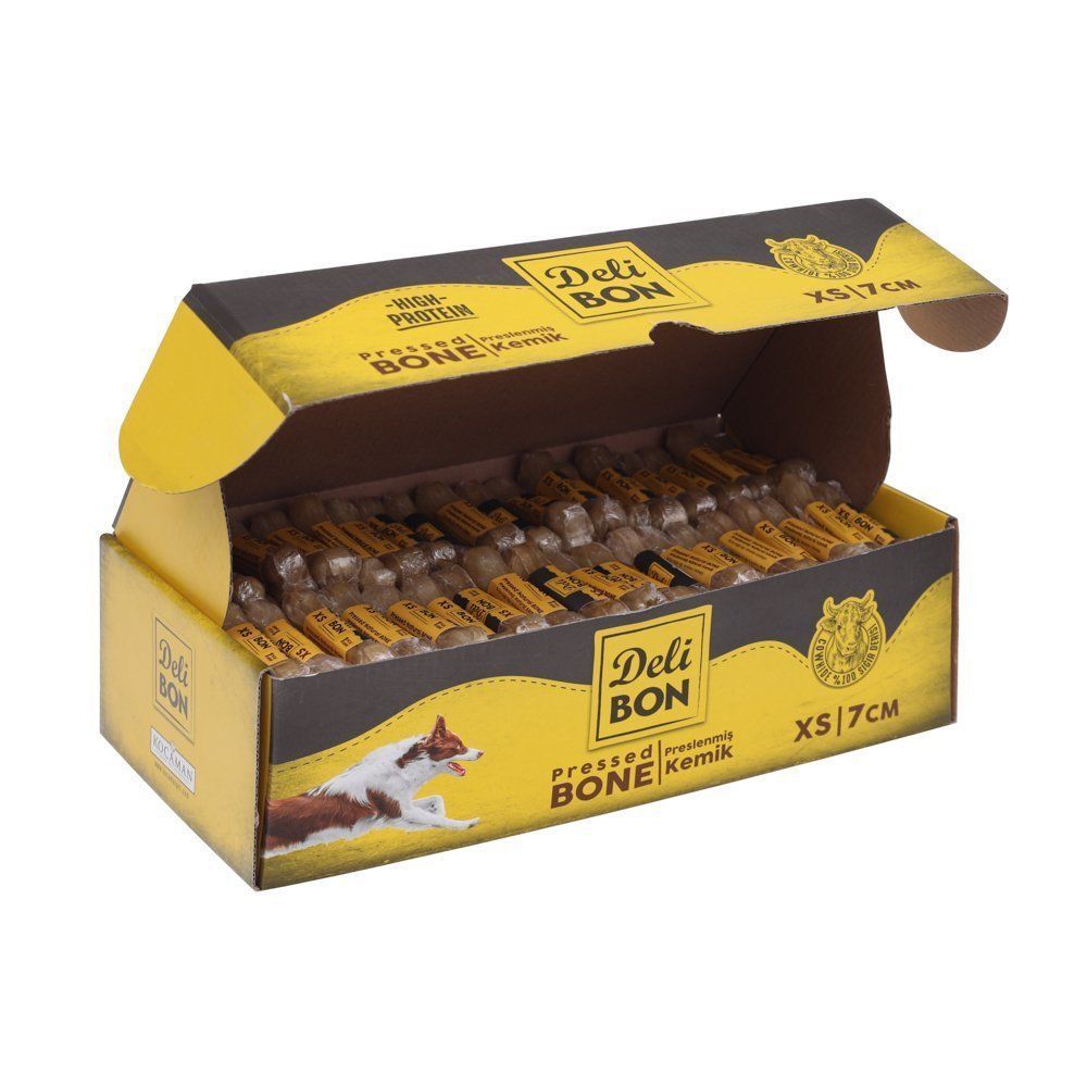 Delibon Kutulu Vakumlu Kemik 7cm 100adet - Natural