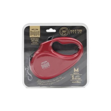 Doggie Master Serisi Otomatik Uzatma Tasması M-25kg-5mt - Red