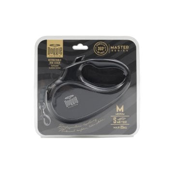 Doggie Master Serisi Otomatik Uzatma Tasması M-25kg-5mt - Black