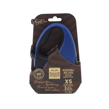 Doggie Soft Serisi Otomatik Uzatma Tasması XS-12kg-3mt - Royal Blue