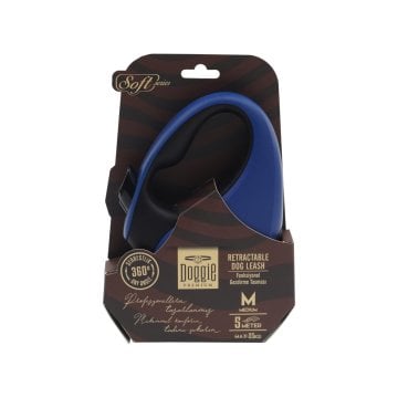 Doggie Soft Serisi Otomatik Uzatma Tasması M-25kg-5mt - Royal Blue