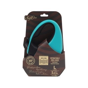 Doggie Soft Serisi Otomatik Uzatma Tasması L-50kg-5mt - Blue