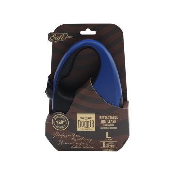 Doggie Soft Serisi Otomatik Uzatma Tasması L-50kg-5mt - Royal Blue