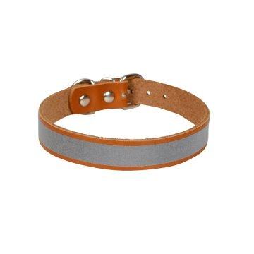 Cattie Gerçek Deriden El Yapımı Reflektörlü Kedi Boyun Tasması 1,5x28-32cm - Camel