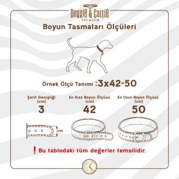 Doggie Konforlu Dokumadan El Yapımı Çivili Köpek Boyun Tasması