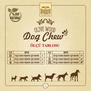 Doggie Doğal Zeytin Ağacı Çiğneme Oyuncağı