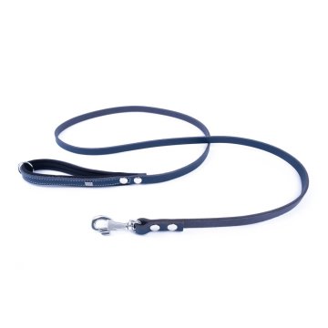 Doggie Konforlu Gerçek Deriden El Yapımı Köpek Gezdirme Kayışı 1,5x160cm - Royal Blue