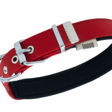 Doggie Konforlu Dokumadan El Yapımı Köpek Boyun Tasması 2,5x37-45cm - Red