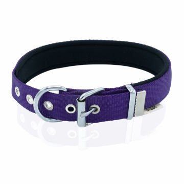Doggie Konforlu Dokumadan El Yapımı Köpek Boyun Tasması 2,5x37-45cm - Purple