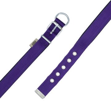 Doggie Konforlu Dokumadan El Yapımı Köpek Boyun Tasması 2,5x37-45cm - Purple