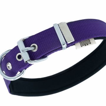 Doggie Konforlu Dokumadan El Yapımı Köpek Boyun Tasması 2,5x42-50cm - Purple