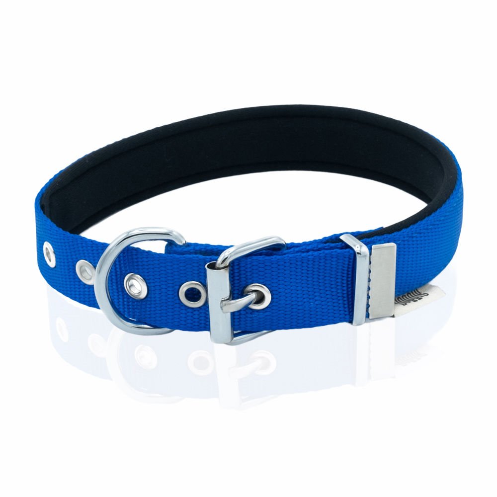 Doggie Konforlu Dokumadan El Yapımı Köpek Boyun Tasması 2,5x42-50cm - Royal Blue