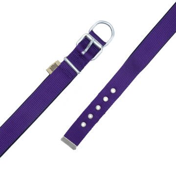 Doggie Konforlu Dokumadan El Yapımı Köpek Boyun Tasması 3x42-50cm - Purple