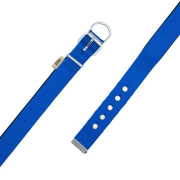 Doggie Konforlu Dokumadan El Yapımı Köpek Boyun Tasması 3x42-50cm - Royal Blue