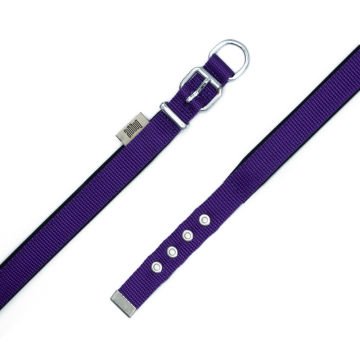 Doggie Konforlu Dokumadan El Yapımı Köpek Boyun Tasması 2x35-40cm - Purple