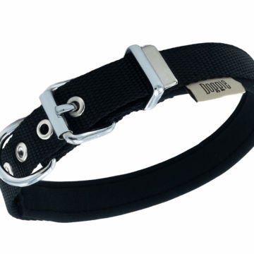 Doggie Konforlu Dokumadan El Yapımı Köpek Boyun Tasması 2x35-40cm - Black